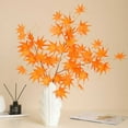 thumbnail image 1 of Artificial Silk Maple Leaves Branches Set for Fall Thanksgiving Decor, 23.62 Inch Faux Stems, Plastic Material, Wedding Bouquet Table Centerpiece, 1 of 6