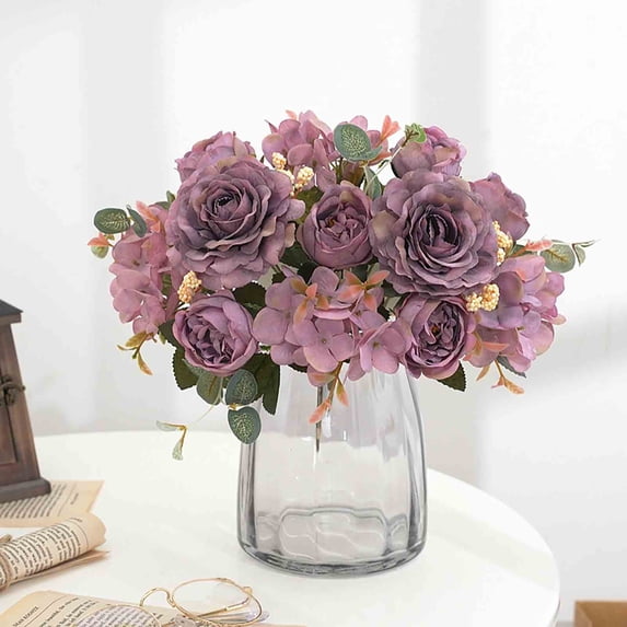 Artificial Silk Orchid Bouquet - Small Fresh Jumping Orchid Flowers for Wedding, Home Decor - 1.4" Flower Heads, Long Bendable Stems - 1 Pack
