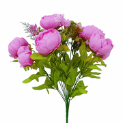 Artificial Silk Peonies Weddings, Special Occasions Bouquet - 18.5in Silk Peonies Bouquet 6 Blooms, Fade-Resistant Realistic for Wedding Christmas Home Decor