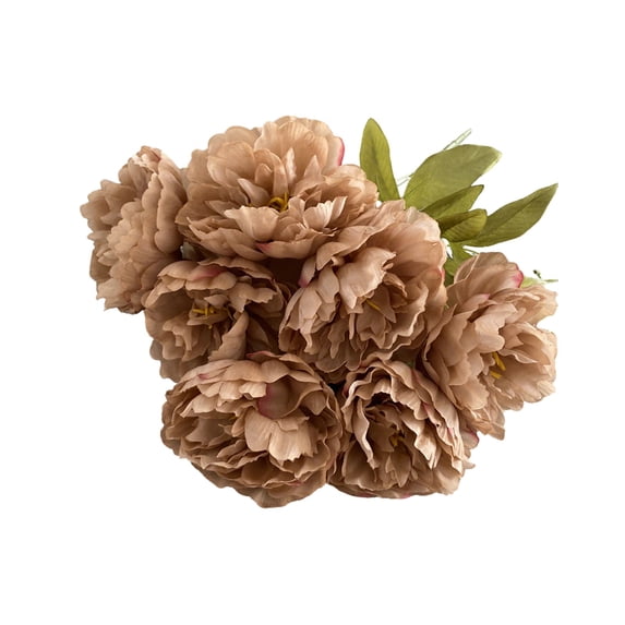 Artificial Silk Peony Bouquets, Ongmies Fake Peony Bouquet, Artificial Peony Bouquet, 7 Heads Blue Peony Flowers for Wedding & Home Decor