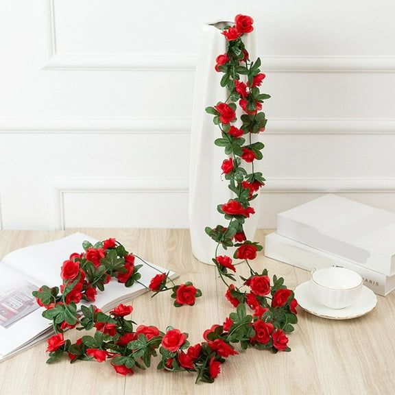 Artificial Silk Peony Flower Garland Vine for Wedding Arch Door Wall Decor Hanging Floral Swag 1 Piece