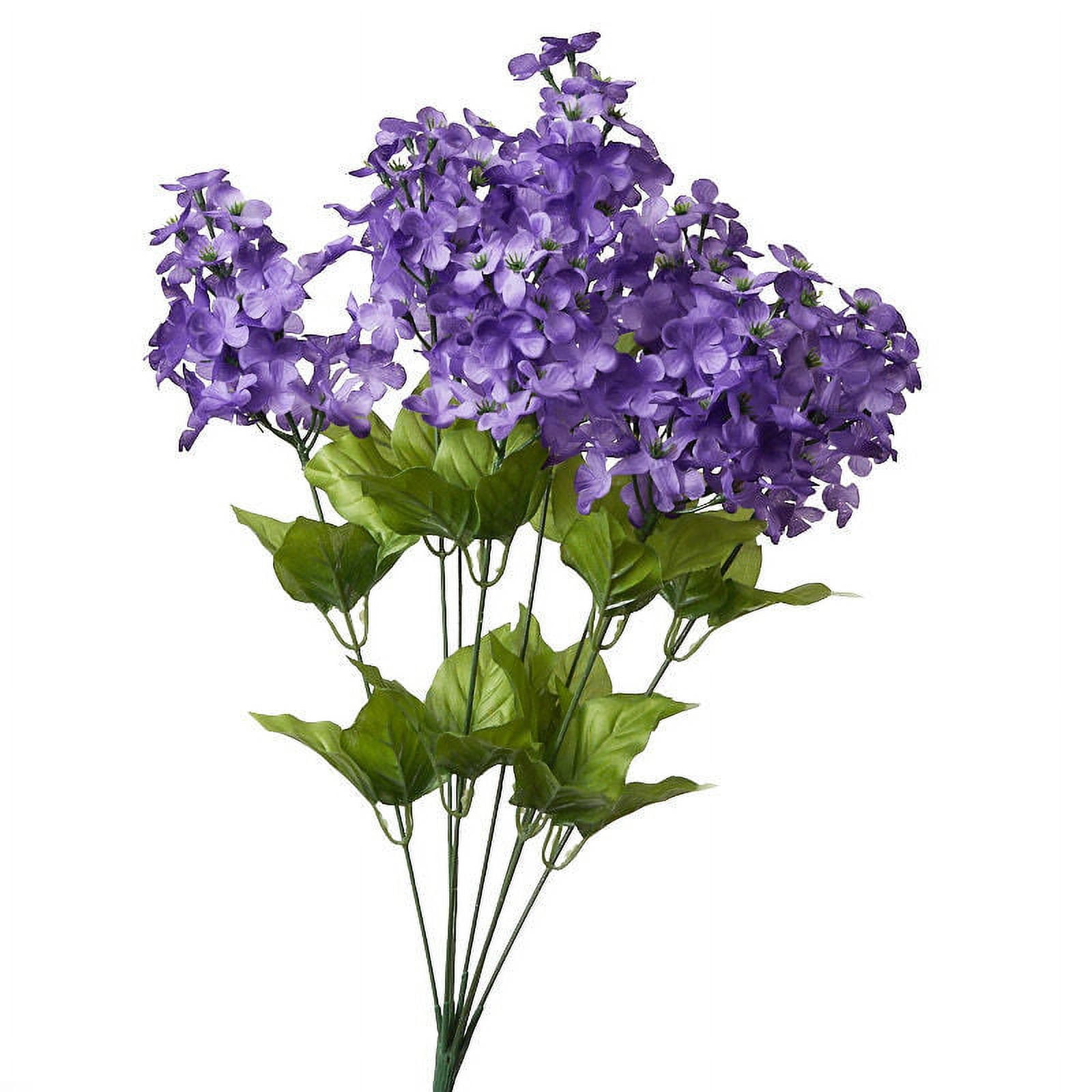 Artificial Silk Purple Lilac Bush For Spring and Summer Decor, Flower