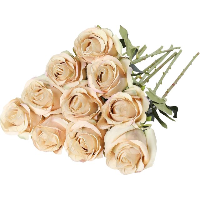 Artificial Silk Rose Flower Bouquet Lifelike Fake Rose for Wedding Home