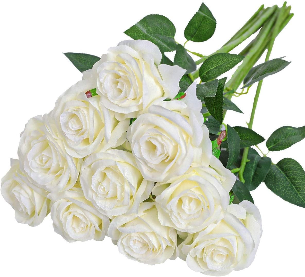 Artificial Silk Rose Flower Bouquet Lifelike Fake Rose for Wedding Home ...