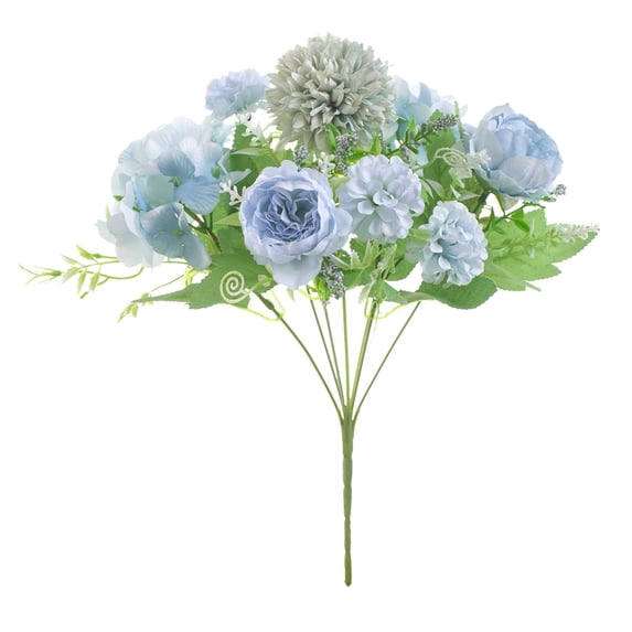 Artificial Silk Rose Flower, Fmnung 13 Inch. Fake Rose for Wedding, Lifelike Single Rose for Home Decor Bouquet Centerpiece, Lake Blue. No Maintenance Required, Easy to Care For, and Never Fades.