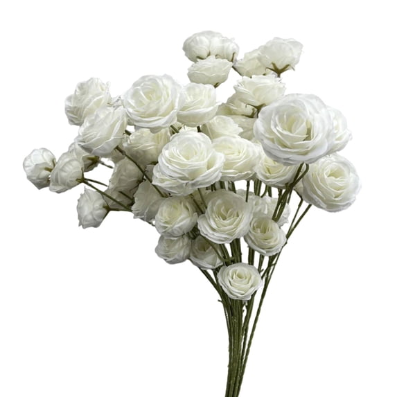 Artificial Silk Rose Flower, SSNTSY Lifelike Fake Rose, Simulated Rose Bouquet, 31 inch Single Stem 6 Heads Floral Arrangements for Home Decoration