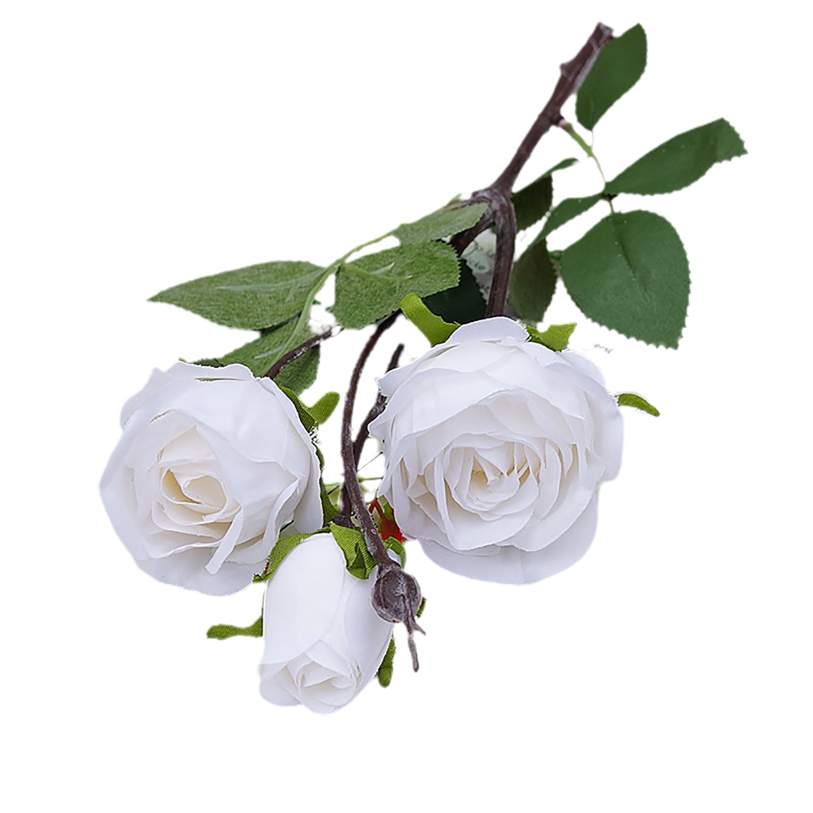 Artificial Silk Rose Flower Single Stem Lifelike Vintage Fake Rose for ...