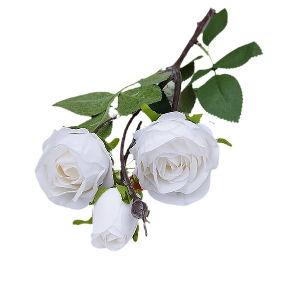 Artificial Silk Rose Flower Single Stem Lifelike Vintage Fake Rose for Wedding Bouquet Floral Arrangements Home Party Centerpiece Decoration