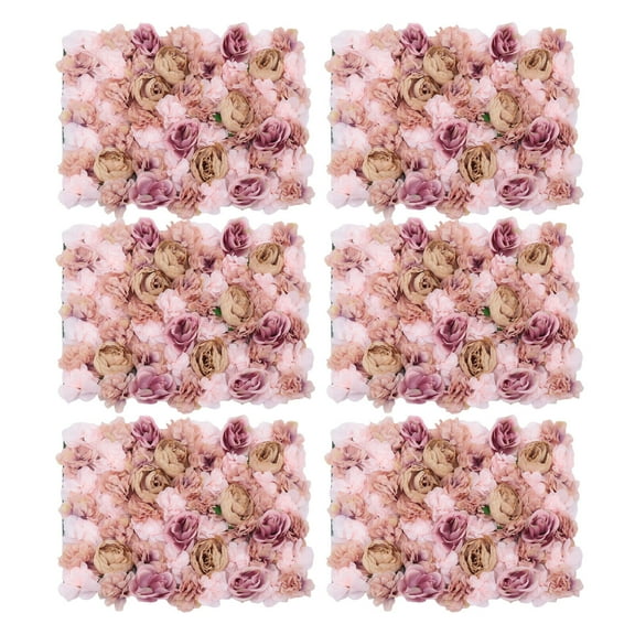 Artificial Silk Rose Flower Wall Panel Wedding Party Backdrop Decoration 23"x15"
