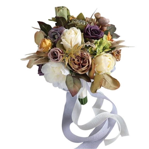 Artificial Silk Rose Flowers Bridal Bouquet Centerpieces Flower for Fall Wedding