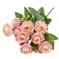 thumbnail image 1 of Artificial Silk Rose with Vase Flowers Bouquet for Wedding Home Centerpiece Table Decor, 1 of 7