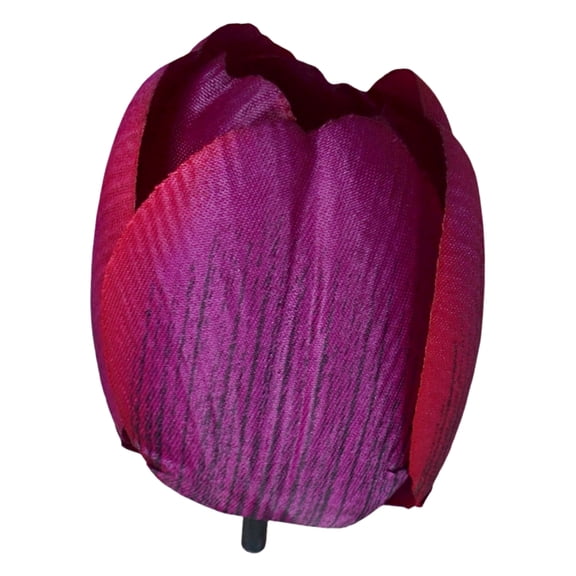 Artificial Silk Tulip Flower Heads, Faux Tulip Blooms Fake Floral Heads,Realistic Soft Texture Durable Vibrant Heads for Bridal Bouquets Wreath Table Centerpieces Home Wedding DIY Decor,Purple-red
