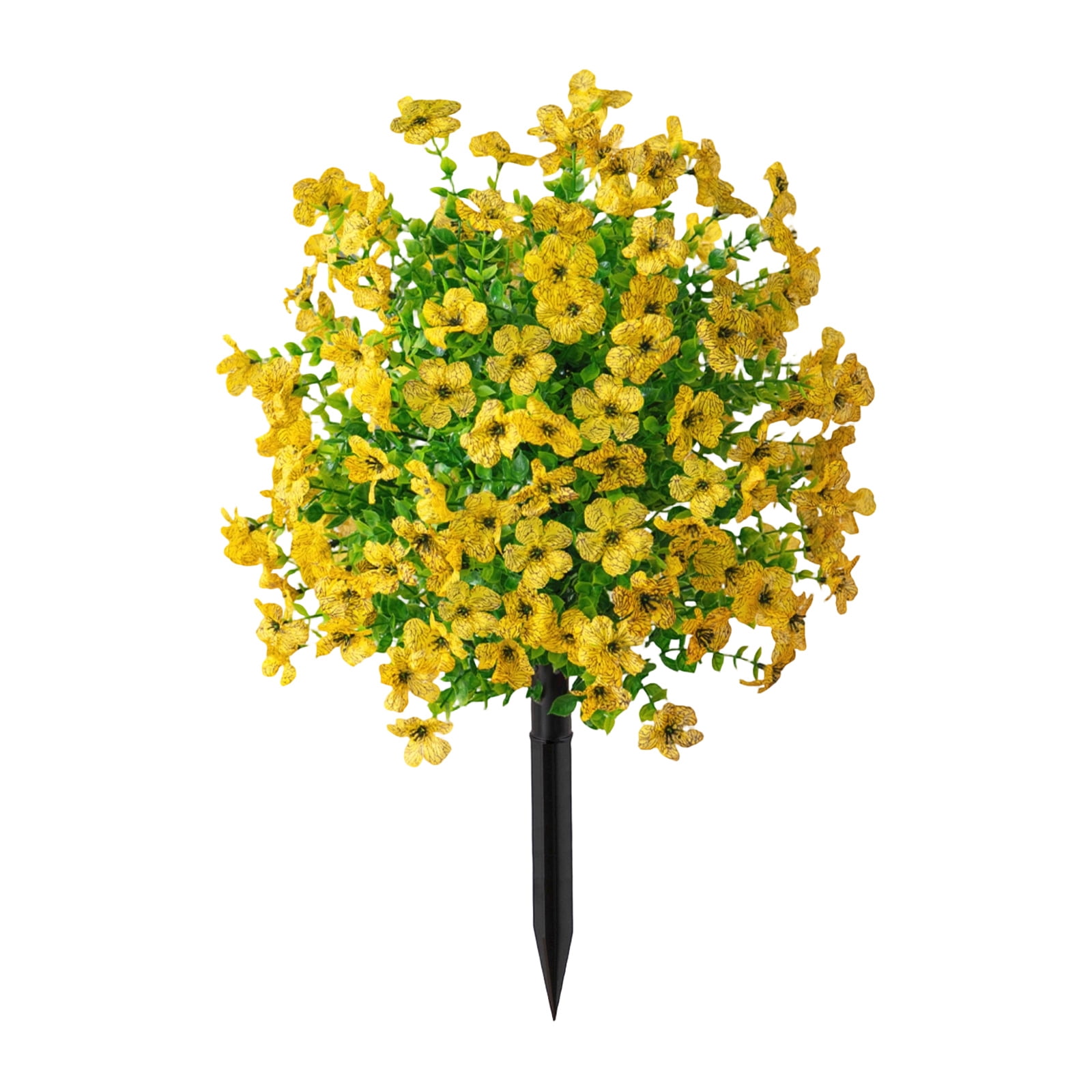 Artificial Silk Violet Flower Stake for Outdoor Garden Porch Patio ...