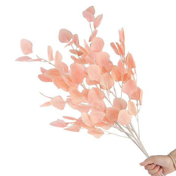 Artificial Silver Dollar Eucalyptus Leaves Bundle Faux Greenery Branches for Wedding Vase Bouquet Floral Arrangement Centerpiece Home Decor