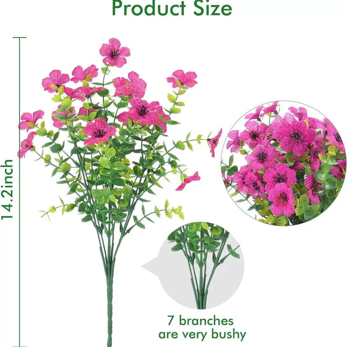 Artificial Simulation Flower Plastic Artificial Flower Plant 7 Heads 35 ...