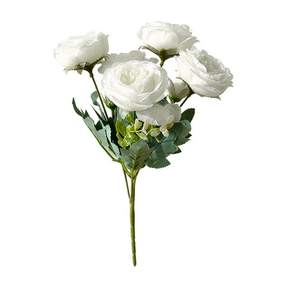 Artificial Simulation Plant Flower, Ongmies 5 Heads Peony Simulation Flower Small Bouquet Living Room Tabletop Decoration Home Decor Wedding Decoration