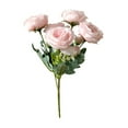 thumbnail image 1 of Artificial Simulation Plant Flower, Ongmies 5 Heads Peony Simulation Flower Small Bouquet Living Room Tabletop Decoration Home Decor Wedding Decoration, 1 of 9