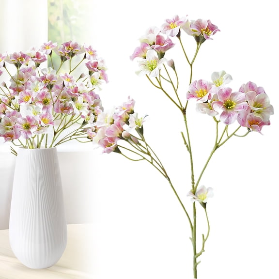 Artificial Single Stem Fabric Flower Lifelike Faux Floral Spray For Vase Wedding Home Decor