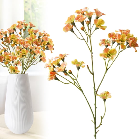 Artificial Single Stem Fabric Flower Lifelike Faux Floral Spray For Vase Wedding Home Decor