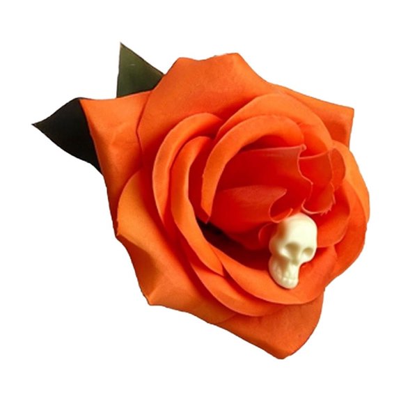 Artificial Skeleton Roses Flower, 2026 Halloween Dark Themed Artificial Flowers Festive Wedding Decorations