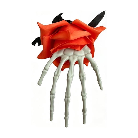Artificial Skeleton Roses Flower, 2026 Halloween Dark Themed Artificial Flowers Festive Wedding Decorations