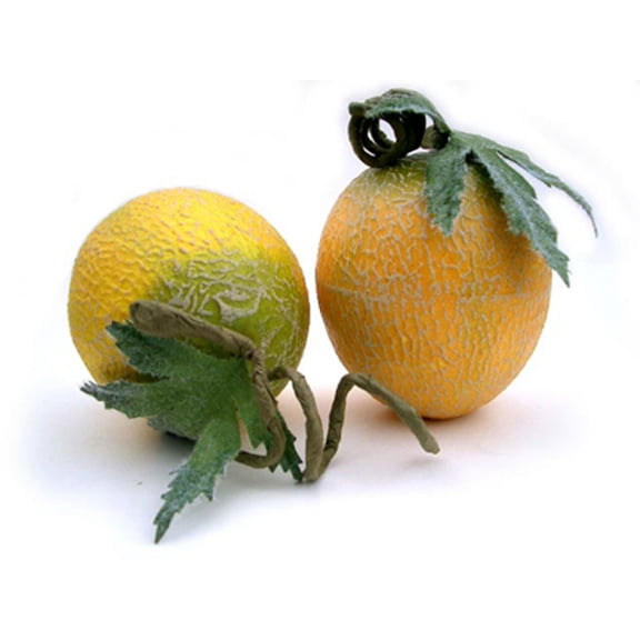 Artificial Small 4" Yellow Cantaloupe or Melon, Box of 6
