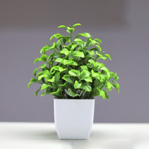 Artificial Small Potted Plant 1 Pc Greenery for Indoor Tabletop Decor