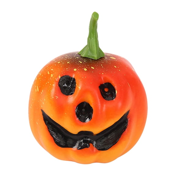 Artificial Small Pumpkin, Faux Pumpkins Decor with Classic Smile for Halloween Thanksgiving Fall Party Harvest Table Decoration Supply 2.7In