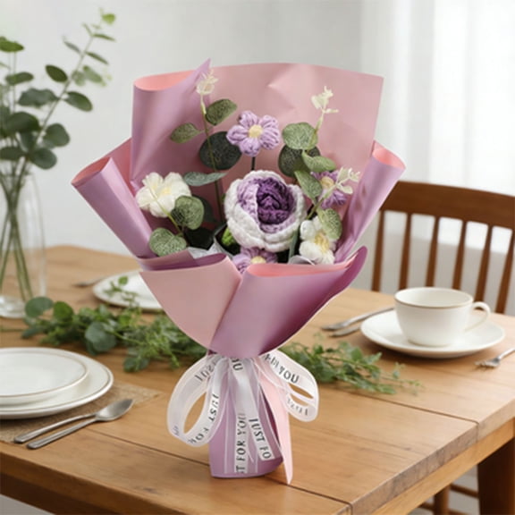 Artificial Small Rose Bouquet, Exquisite Pre-Wrapped Fake Rose Flowers, Lightweight Simulation Rose for Gifting Home Decor