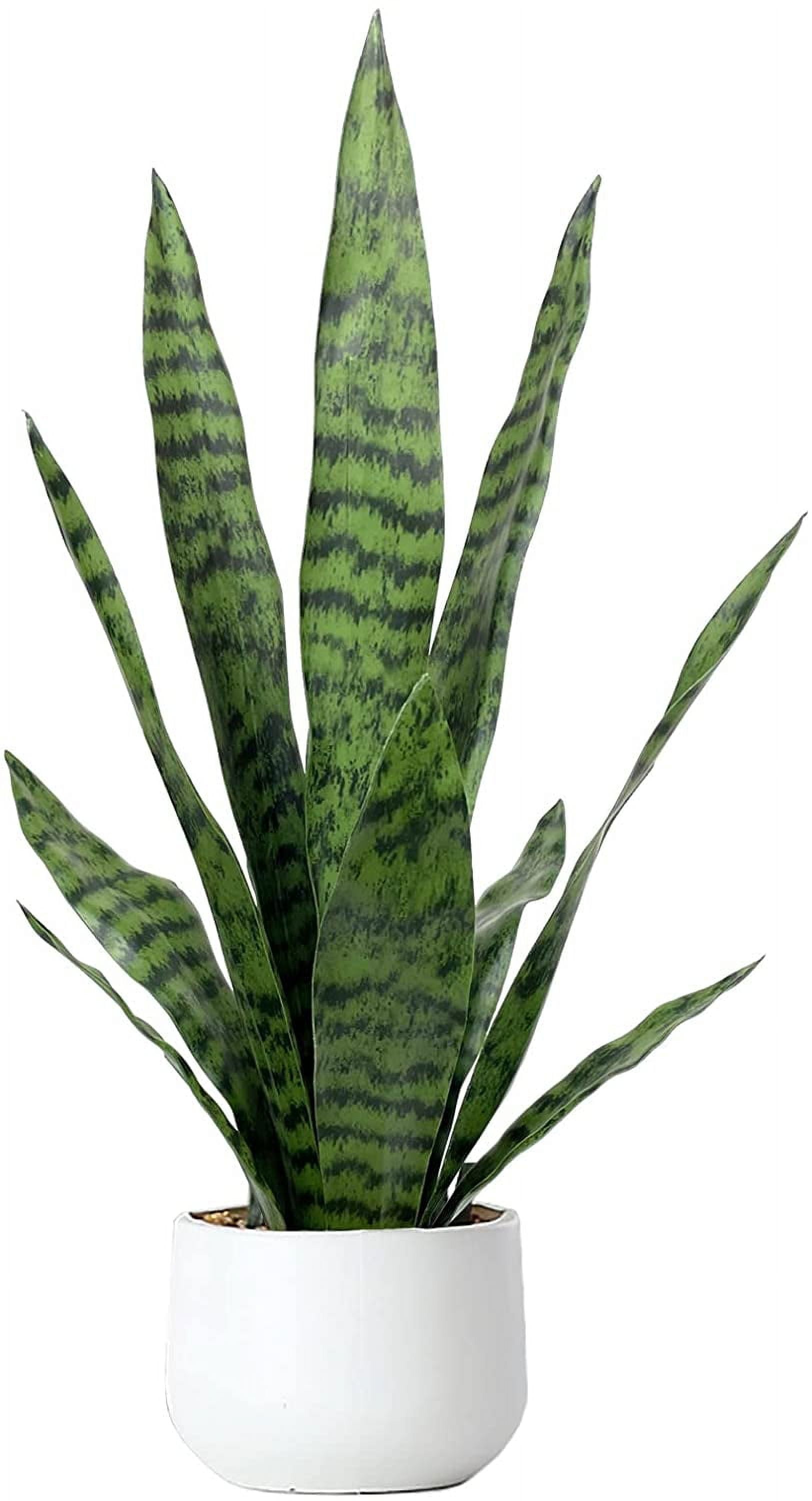 Artificial Snake Plant 22.5" Faux Agave Fake Sansevieria Artificial