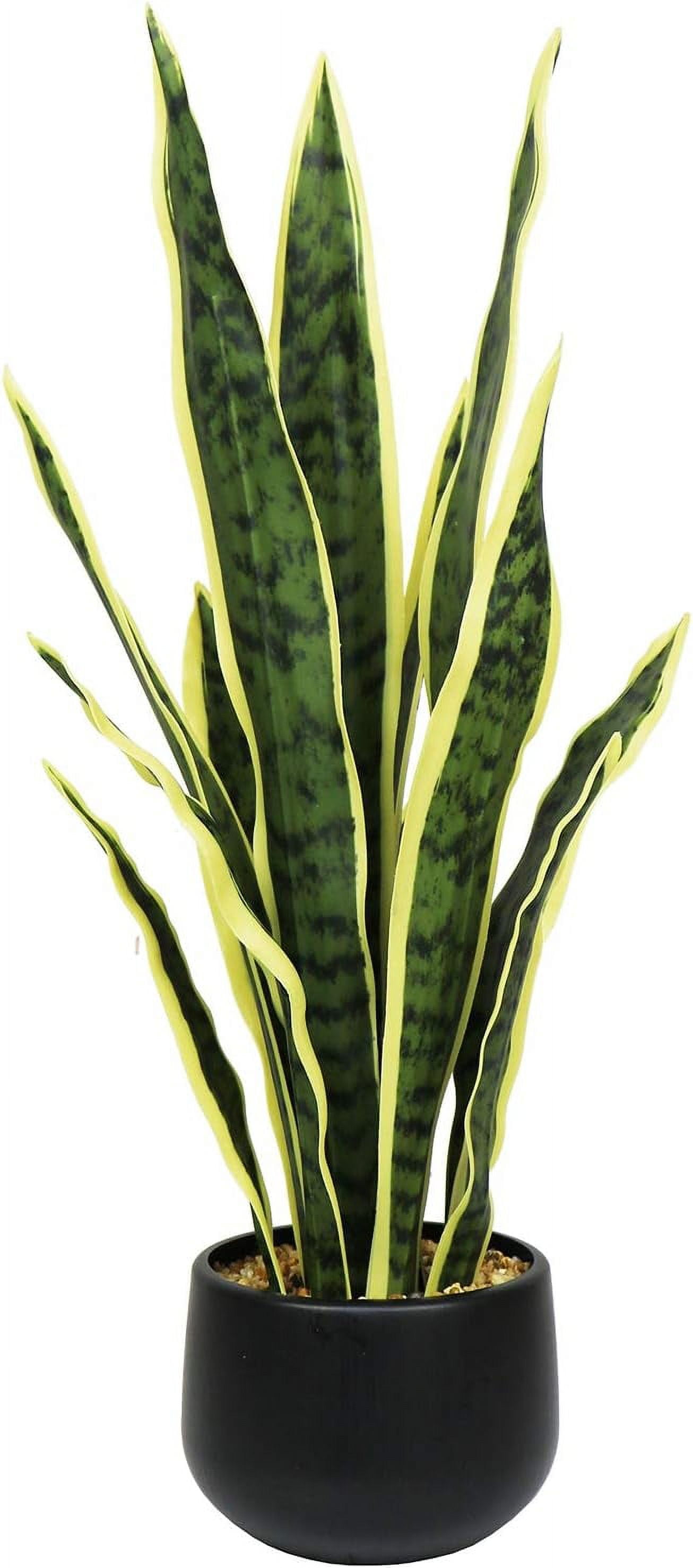 Artificial Snake Plant with Potted 23.6" Fake Plastic Sansevieria Faux