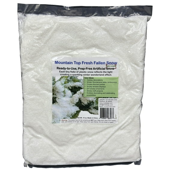 Artificial Snow Fake Plastic Snow Flakes for Holiday Decoration Five of 10 Ounce Bag