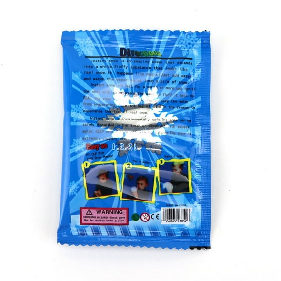 Artificial Snow Instant Artificial Snow Powder Super Absorbent Fake Snow Decor 2-Pack Christmas Wedding Party Decoration Blue Theme Floral Winter Scene Craft Instant Snow Powder