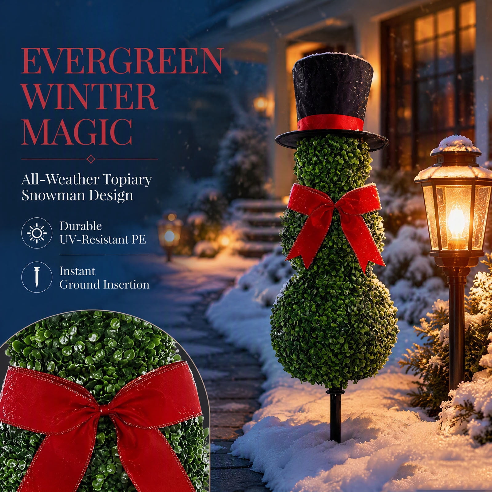 Artificial Snowman Christmas Topiary Christmas Decorations, Festive ...