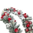 thumbnail image 1 of Artificial Snowy Cedar Garland 5.9ft with Pine Cones and Berries, Frosted Winter Greenery Garland for Christmas Mantle, Wedding, Holiday Party, and Table Centerpiece Decorations, 1 of 5