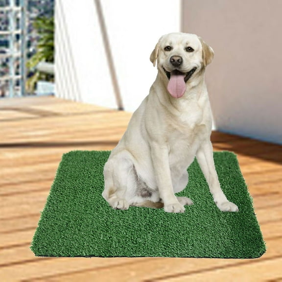 Artificial Sod Puppy Pee Pads, Rvkxad Reusable Dog Grass Pee Pads for Potty Training, Non-Slip Quick Dry Indoor Outdoor Fake Sod, Easy Clean Low Maintenance Pet Potty Mat for Balcony Patio