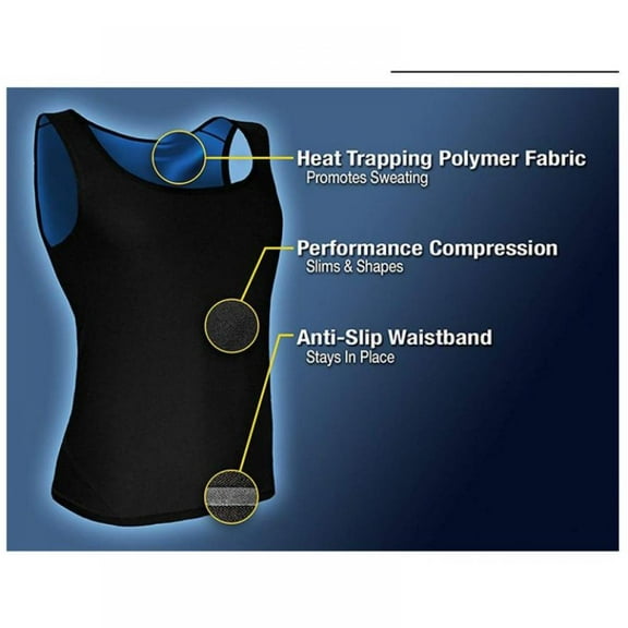 Plus Size Neoprene Sweat Sauna Vest Body Shapers Vest Waist Trainer Slimming Vest Shapewear Weight Loss Waist Shaper Corset Women Men