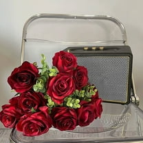 Artificial Solid Color Rose Flowers 10Pcs Set, Realistic Lifelike Design And Soft Touch, Perfect For Party Wedding Dining Table Home Garden Balcony Shop Decoration