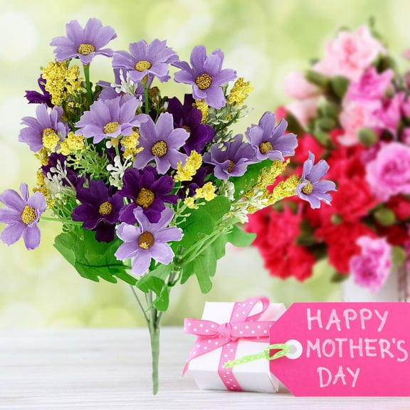 Artificial Spring Flowers 12 Pack Floral Picks 17” Tall Flower Stems with Forsythia and Green Leaves for Flower Arrangements Centerpieces Indoor Outdoor Decorations