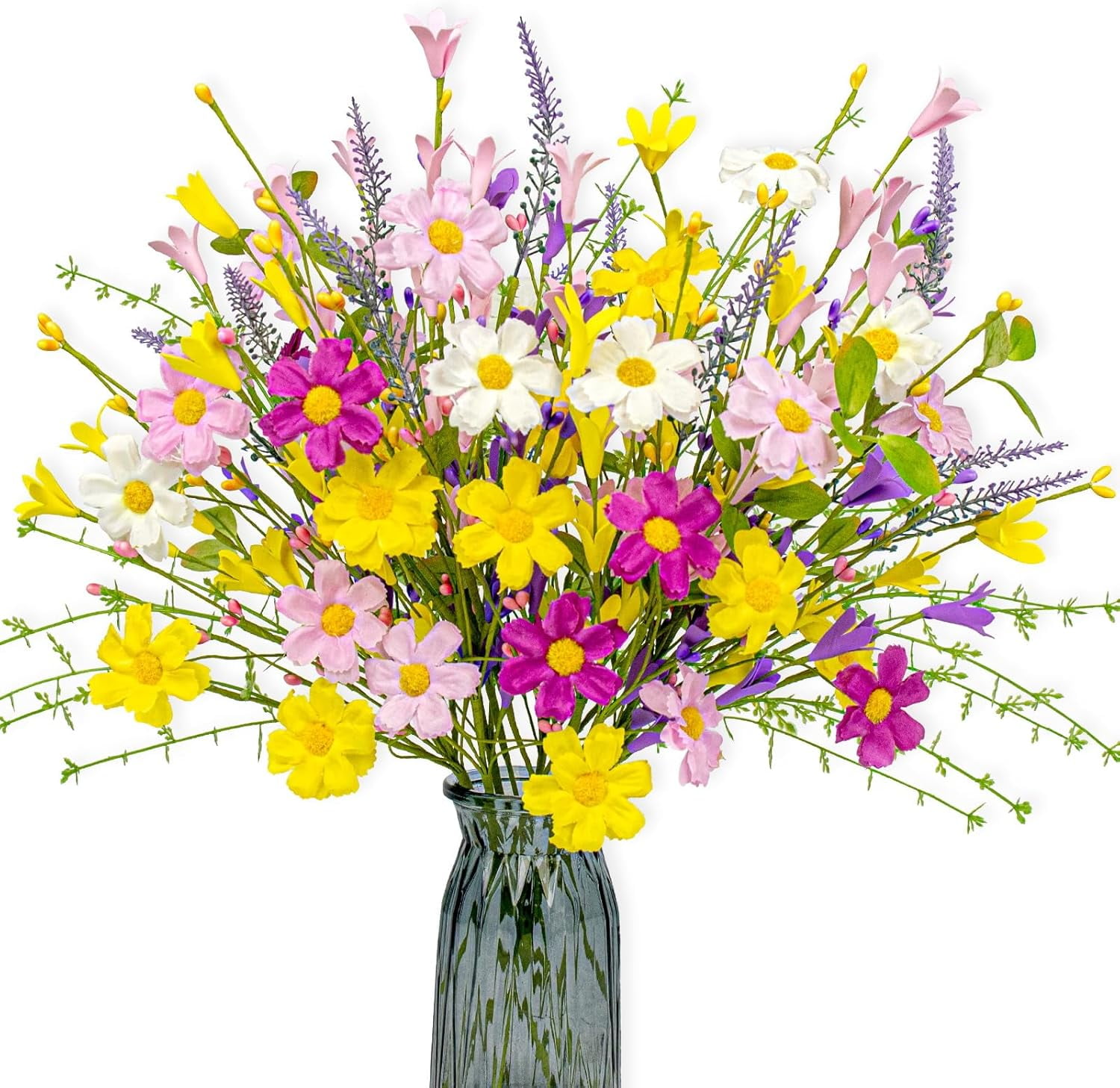 Artificial Spring Flowers 12 Pack Spring Floral Picks 17 Inch Flower ...