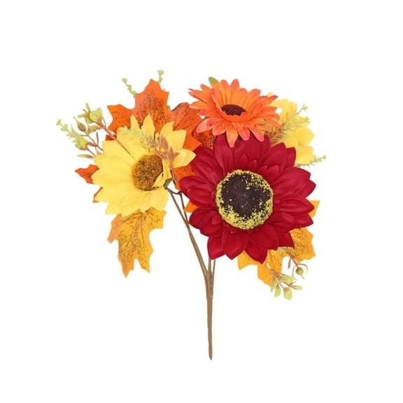 Artificial Spring Flowers Bouquet, Wildflower Flower with Sunflowers Daisy, Silk Flower Arrangements, Fake Flowers for Home Wedding Table Centerpieces Decor, Holiday Fall Bouquet