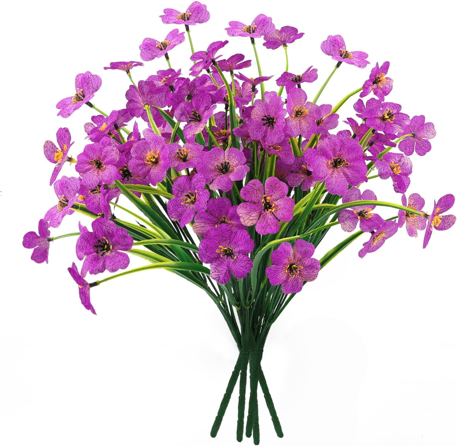 Artificial Spring Flowers for Outdoors 6 Bundles Fake Flowers UV ...