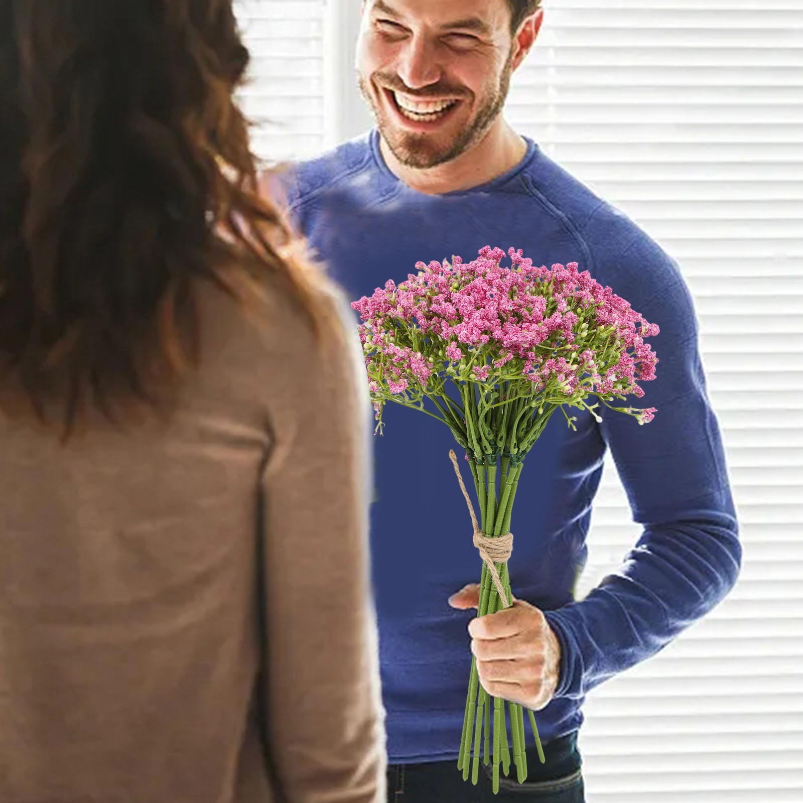 Artificial Starry Flowers Bouquet With Handheld Flower For Wedding