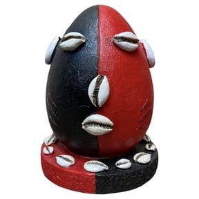 Artificial Stone Orisha Elegua Sculpture Gray or Beige 8 inch.