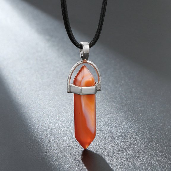 Artificial Stone Round Collar Necklace,Red Agate,Red Agate