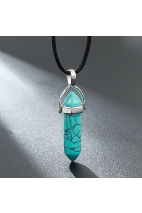 Artificial Stone Round Collar Necklace,Turquoise,Turquoise