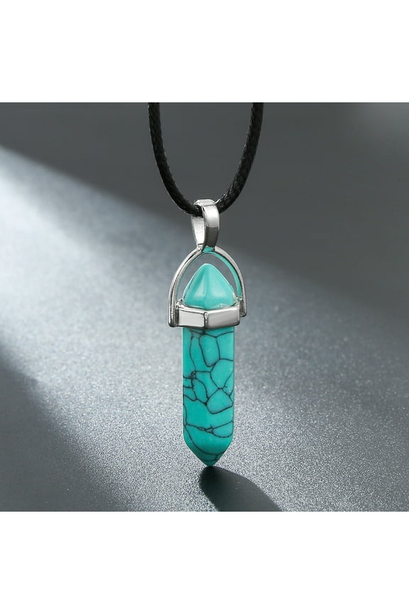 Artificial Stone Round Collar Necklace,Turquoise,Turquoise