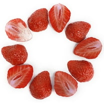 Artificial Strawberry Slices, for Store, Home, Party, Scene Decoration, Models, Fake Fruit, Photography Props (10 Half-Strawberries)
