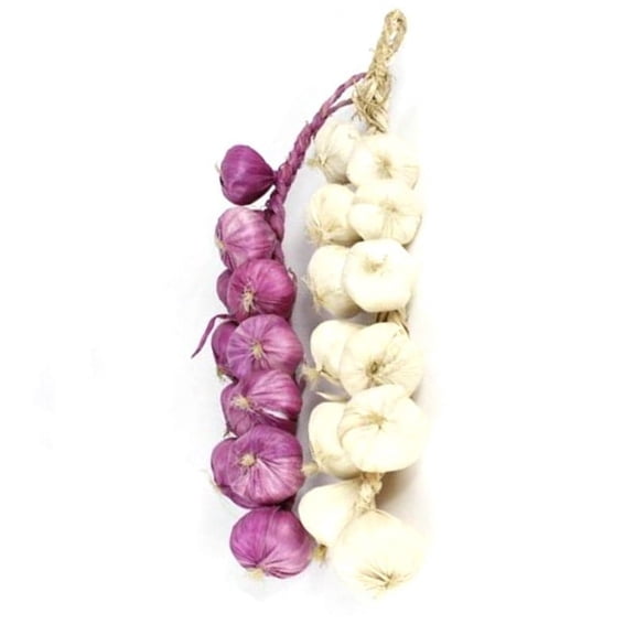 Artificial String Garlic Faux Onion Fake Food House Kitchen Party Office Decor