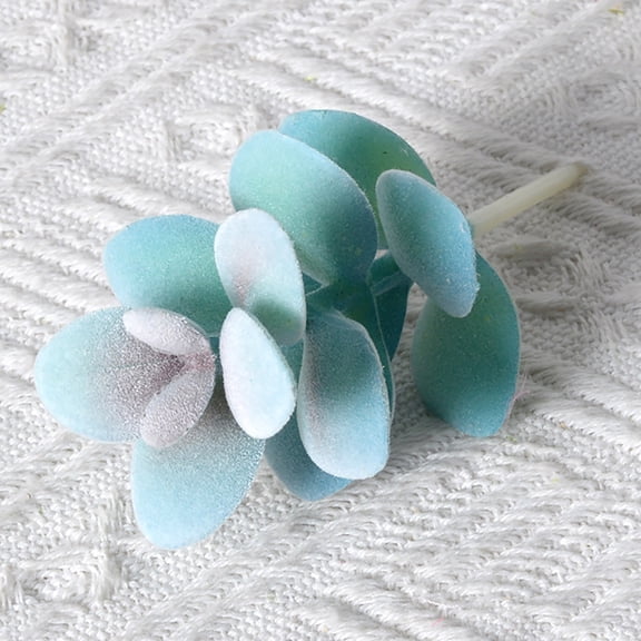 Artificial Successor Plants, Blue Fake Successor, Flocked Plant Succulent Small Fake Plants Decor for Office Table Bedroom Kitchen Dorm Desk Decor